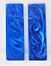 Load image into Gallery viewer, ORIGINDIA Resin Blue Streaks Scales 5&quot; inch Handle Set Pair | Handles Material for Knife Making Blanks Blades Knives