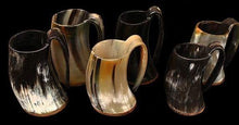 Load image into Gallery viewer, ORIGINDIA The Genuine Handcrafted Authentic Viking Drinking Horn Mug &amp; Free Shot Glass - ORIGINDIA LLC