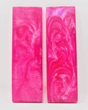 Load image into Gallery viewer, ORIGINDIA Resin Pink Streaks Scales 5&quot; inch Handle Set Pair | Handles Material for Knife Making Blanks Blades Knives