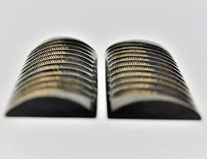 ORIGINDIA Knife Handle Material 5” by 1-1/2” by 1/4” Black Impala Jigged and Textured Horn Scales Handle Set Pair Handles Material for Knife Making Blanks Blades Knives Dyeable Custom (1 Pair)
