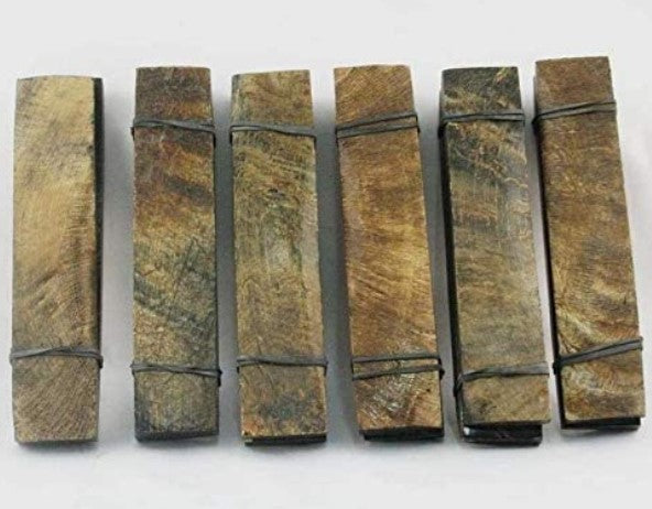 ORIGINDIA Buffalo Horn Knife Handle Material with bark Length: 6