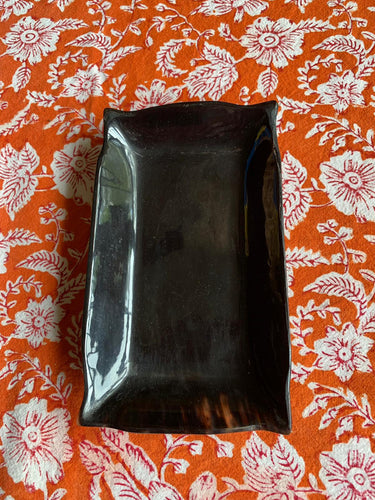 Origindia Sushi Tray Buffalo Horn Natural Handmade/Snack Bowl - ORIGINDIA LLC