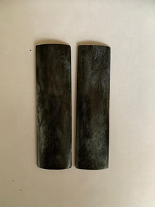 Origindia Knife Handle Material Bone 4-1/2"X 1-1/4" Smooth Rounded Camel Bone Steel Gray Color Scales Knife Handle Set Pair